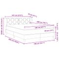 vidaXL Posteľ s pružinovým rámom Čierny 200 x 140 cm Zamat
