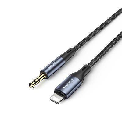YESIDO AUDIO KÁBEL YAU35 LIGHTNING/3,5mm AUX MALE 1M BIELY