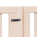 vidaXL Brána pre psa s dverami skladacia 15panely 750cm topoľové drevo