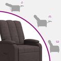 vidaXL Masážne relaxačné kreslo Tmavohnedá Látka