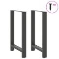 vidaXL Nohy barového stola antracitové 2 ks 60 x (90-91) cm oceľové