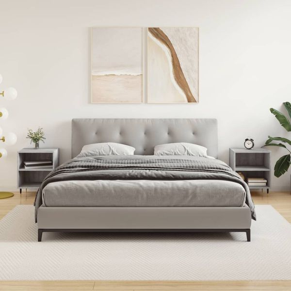 vidaXL Nočné skrinky 2 ks sivá sonoma 40x30x50 cm kompozitné drevo