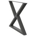 vidaXL Nohy k jedálenskému stolu 2 ks antracitové 90x(72-73,3) cm oceľové