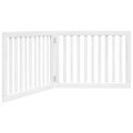 vidaXL Brána pre psa skladacia 2 panely biela 160 cm topoľové drevo