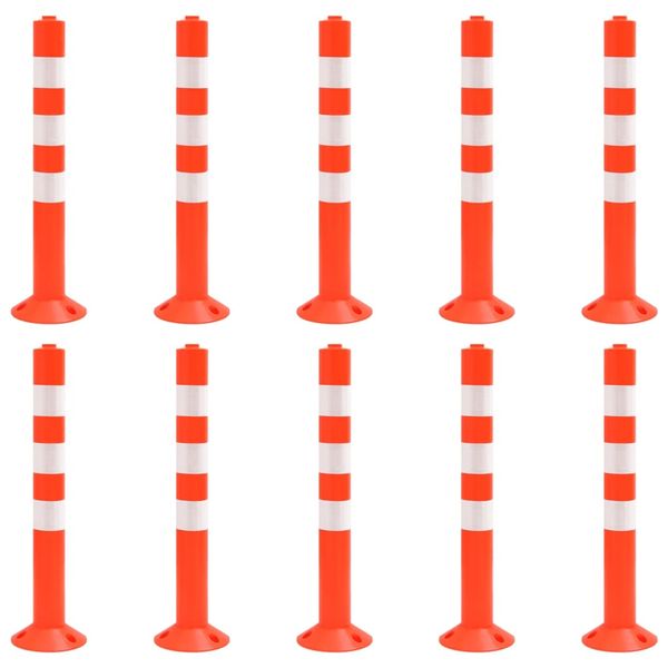 vidaXL Dopravné stĺpiky 10 ks 75 cm PE