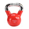 Kettlebell s chrómovaným úchopom HMS KTC04, 4 kg, červený