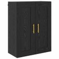 vidaXL Highboard Čierny dub 69,5 x 34 x 180 cm Kompozitné drevo