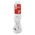 Prodlužovací kabel EMOS P0317R / 7 m / 3 zásuvky / biely / PVC / 1,5 mm2