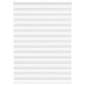 vidaXL Zebra roleta biela 155x230 cm šírka látky 150,9cm polyester