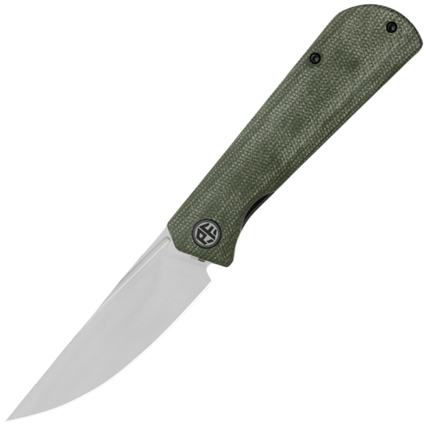 Petrified Fish PFP07GRMS Viking vreckový nôž 9,2 cm, Satin, zelená, Micarta