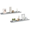 vidaXL Poličky na zarámované obrázky 2 ks sivé 60x9x3 cm MDF