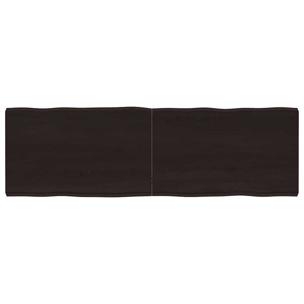 vidaXL Stolová doska tmavohnedá 160x50x(2-6)cm ošetrený masív hrany
