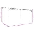 vidaXL Strieška krémová 4x3 m 180 g/m² látka a oceľ