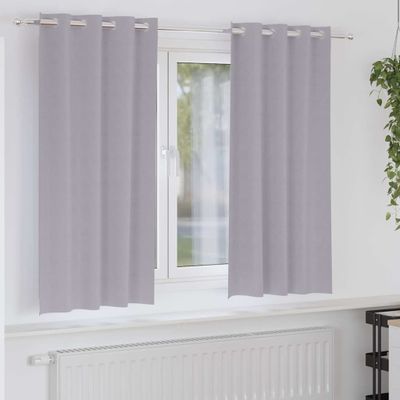 vidaXL Záclony na zatemnenie s krúžkami 2 pcs Metalická šedá