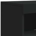 vidaXL Komoda s LED svetlami čierna 41x37x100 cm