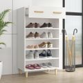 vidaXL Botník biely 60x35x105 cm spracované drevo