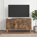 vidaXL TV skrinka 99 x 34,5 x 50 cm Dymový dub Kompozitné drevo