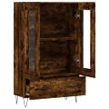 vidaXL Vysoká skrinka dymový dub 69,5x31x115 cm kompozitné drevo