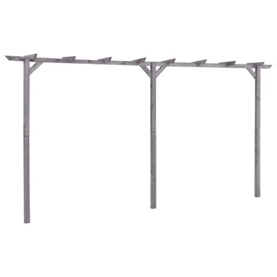 vidaXL Záhradná pergola, sivá 400x40x205 cm, impregnovaná borovica