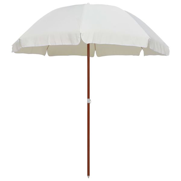 vidaXL Záhradný slnečník, oceľová tyč 240 cm, pieskový