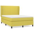 vidaXL Boxspring posteľ s matracom zelená 140x200 cm látka