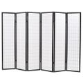 vidaXL Skladací paraván so 6 panelmi, japonský štýl 240x170 cm, čierny