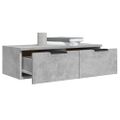 vidaXL Nástenné skrinky 2 ks betónovosivé 68x30x20 cm spracované drevo