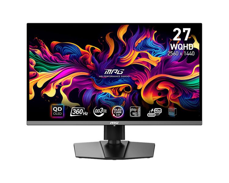 MSI MPG/271QRX/26,5''/QD-OLED/QHD/360Hz/0,03ms/Čierna/3R