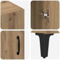 vidaXL Highboard Remeselný dub 69,5 x 34 x 180 cm Kompozitné drevo