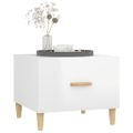 vidaXL Konferenčné stolíky 2 ks lesklé biele 50x50x40 cm kompoz. drevo