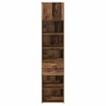 vidaXL Highboard Staré drevo 50 x 42,5 x 225 cm Kompozitné drevo