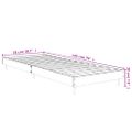 vidaXL Posteľný rám bez matraca dymový dub 75x190 cm kompozitné drevo