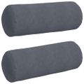 vidaXL Podložkové vankúše 2 pcs Tmavo šedá Ø 25 x 70 cm