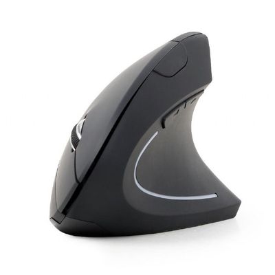 GEMBIRD ergonomická vertikálna myš, 1600dpi, 6 tlačidlová, bezdrôtová, USB, čierna