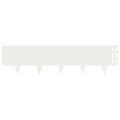vidaXL Obrubník trávnika 10 ks 100 x 25 cm Oceľ Biela