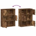 vidaXL Knižnica staré drevo 60x24x76,5 cm kompozitné drevo