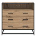 vidaXL Zásuvkový kabinet 3-Šuplík Dub artisan 70 x 41 x 70 cm