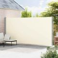 vidaXL Zaťahovacia bočná markíza na terasu 220x600 cm krémová