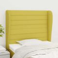 vidaXL Čelo postele so záhybmi zelené 93 x 23 x 118/128 cm látka