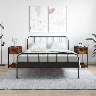 vidaXL Nočné stolíky 2 ks dymový dub 30x60x60 cm kompozitné drevo