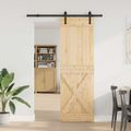 vidaXL Posuvné dvere NARVIK 70 x 210 cm (152,5 cm) Prírodná a čierna