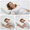 vidaXL Spací vankúš 80 x 40 x 12,5 cm Stredný Pamäťová pena Biela