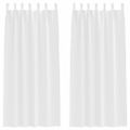vidaXL Záclony na zatemnenie s krúžkami 2 ks Čistá biela 225 x 140 cm