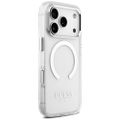 Obal Guess Metal Outline MagSafe pre iPhone 17 Pro strieborný