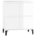 vidaXL Komoda vysoký lesk biela 60x35x70 cm spracované drevo