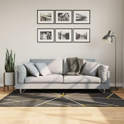 vidaXL Koberec umývateľný čierno-zlatý 120x180 cm