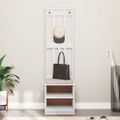 vidaXL Halový strom SANDNES biela 45x40x159,5 cm masívna borovica