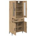 vidaXL Highboard 2 ks Remeselný dub 69,5 x 34 x 180 cm