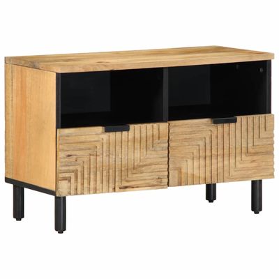 VidaXL TV skrinka Hnedá 70x33x46 cm Masívne drevo Mango