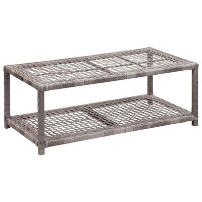 vidaXL Lavička na topánky sivá 80x40x30 cm polyratanová